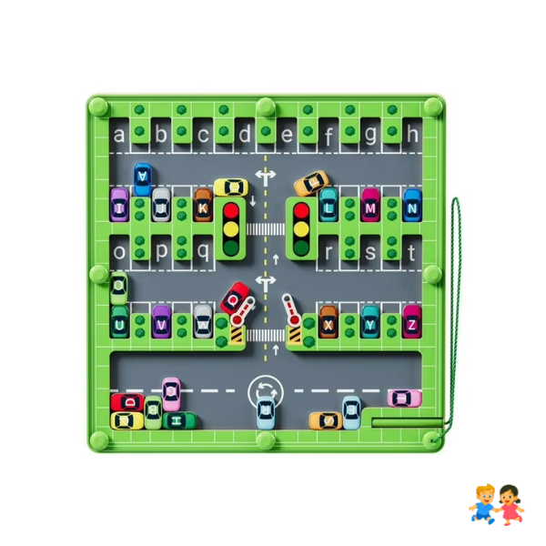 Tablero Magnético Laberinto Autos Juguete Didáctico