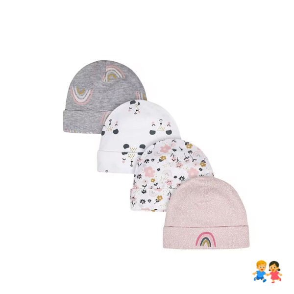 Pack 5 gorros de algodón para bebés