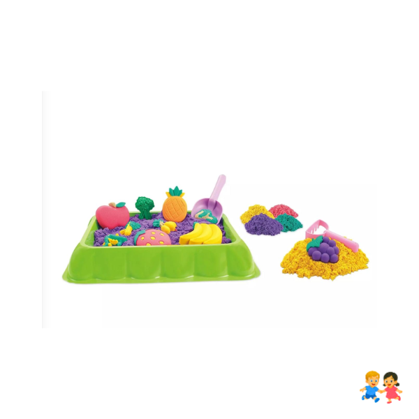 Set Arena Kinésica con Moldes Frutas y Verduras