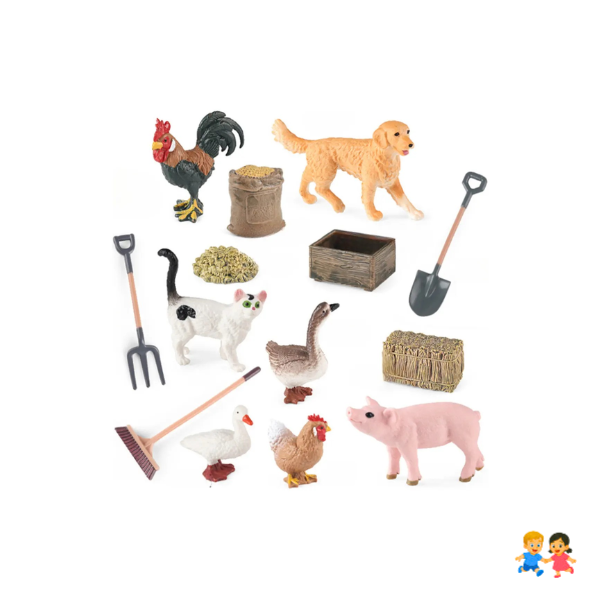 Set De Animales De Granja De Juguete
