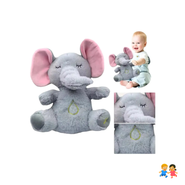 Peluche Realista Elefante Bebe Estimulacion Sensorial Sonido