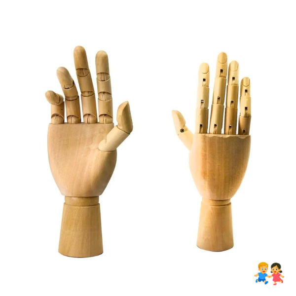 Maniquí Mano De Madera Articulada Dibujo, Stop