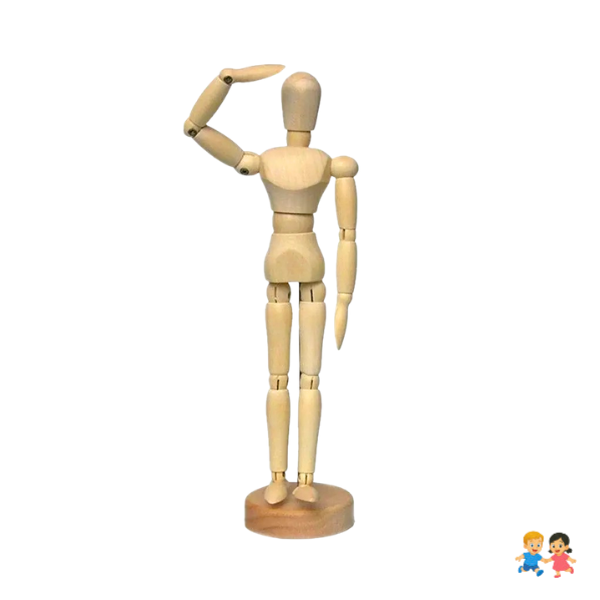 Maniquí Articulado De Madera (figura Humana 30 Cm -unisex)