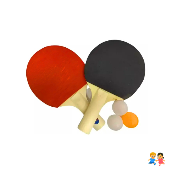 Kit Par De Raquetas De Ping Pong Con 3 Pelotas Práctica