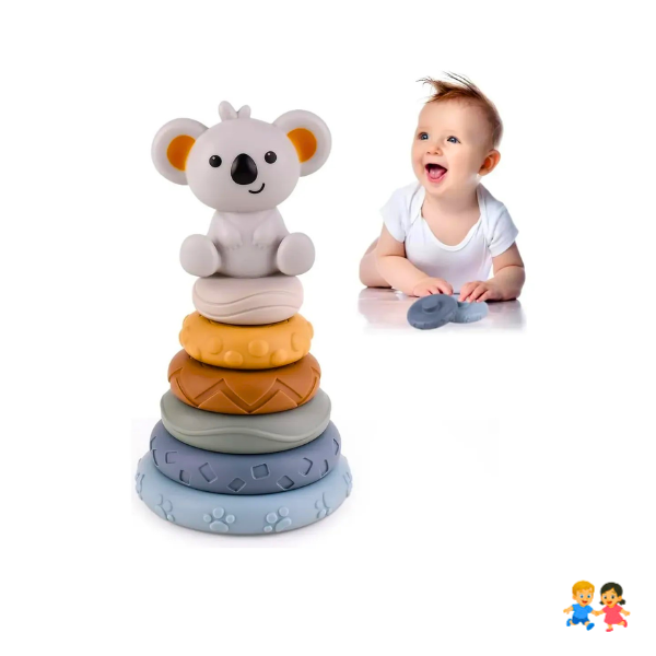 Torre Apilable Sensorial Koala Para Bebés  Juego Educativo
