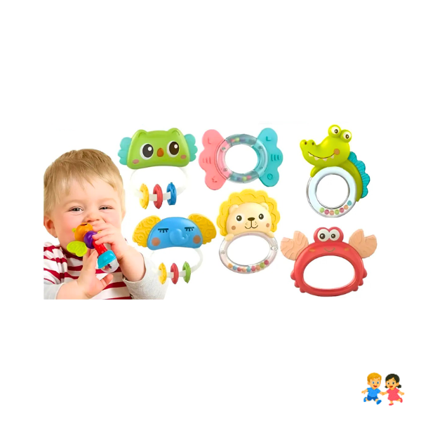 Set De Cascabeles Con Mordedor Juguetes Sensoriales