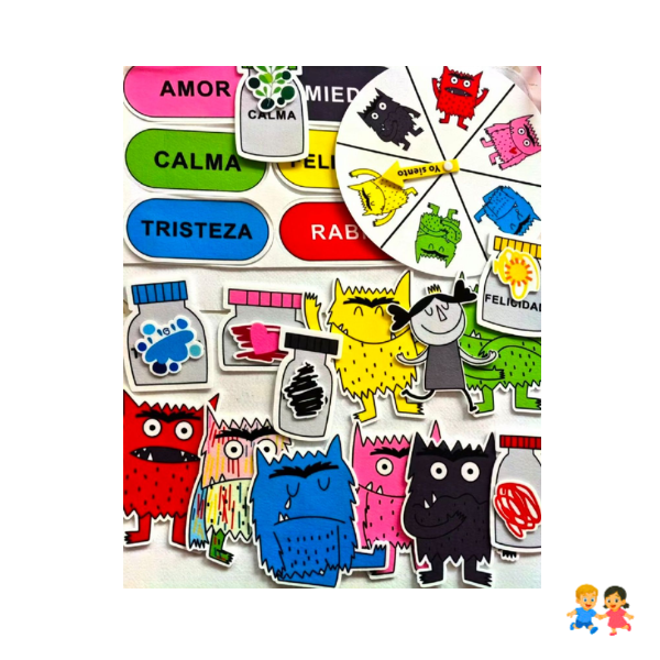Juego Didáctico Monstruos de las Emociones para Niños