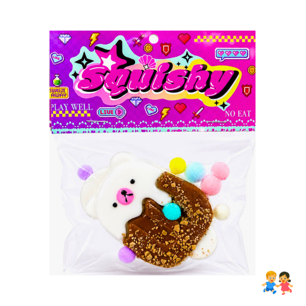 Squishy Paleta De Oso Chocolate Anti Estrés Sensorial