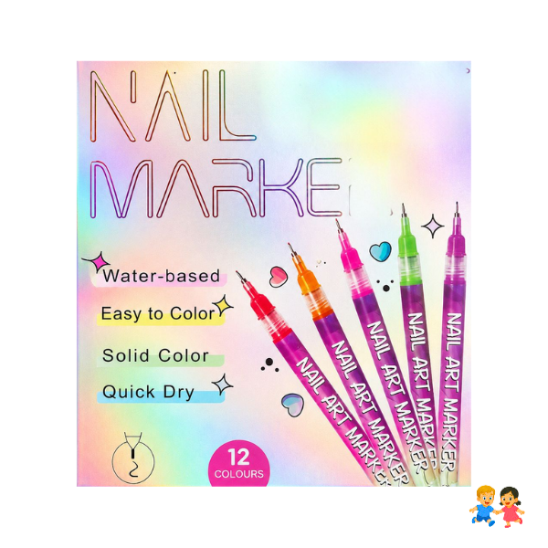 Set Marcadores Punta Arte Uñas Aprendizaje