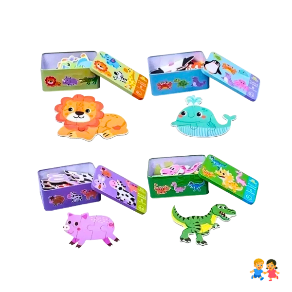 Puzzle Didáctico De Madera 6 Piezas Niños 2-4 Años