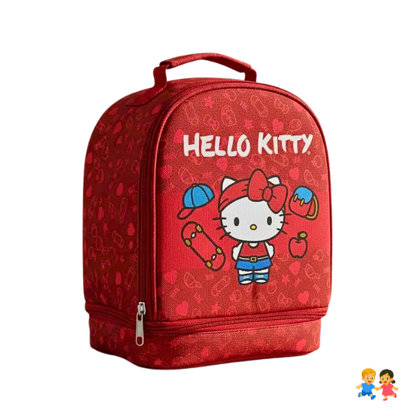 Mochila Hello Kitty Escolar Niña Roja