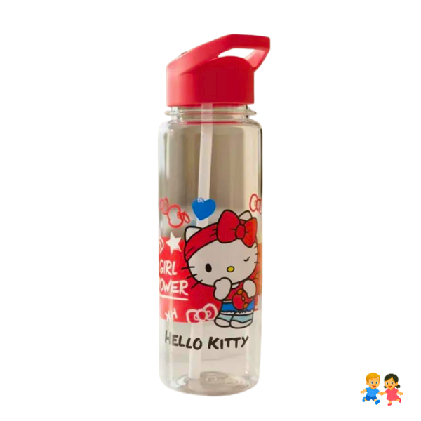 Botella De Agua Hello Kitty Transparente Niña