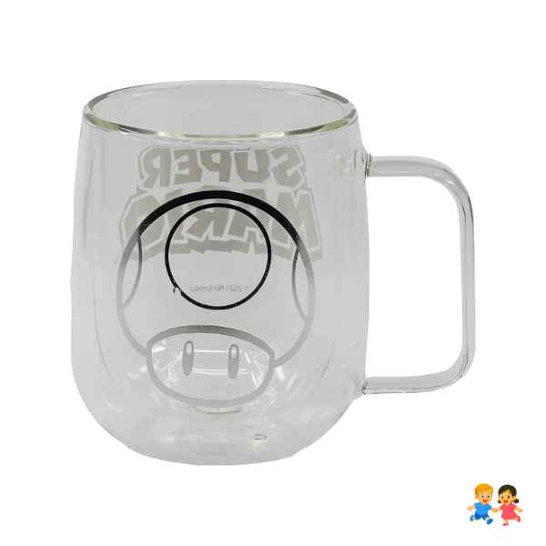 Taza Super Mario Cristal Doble Pared Nintendo