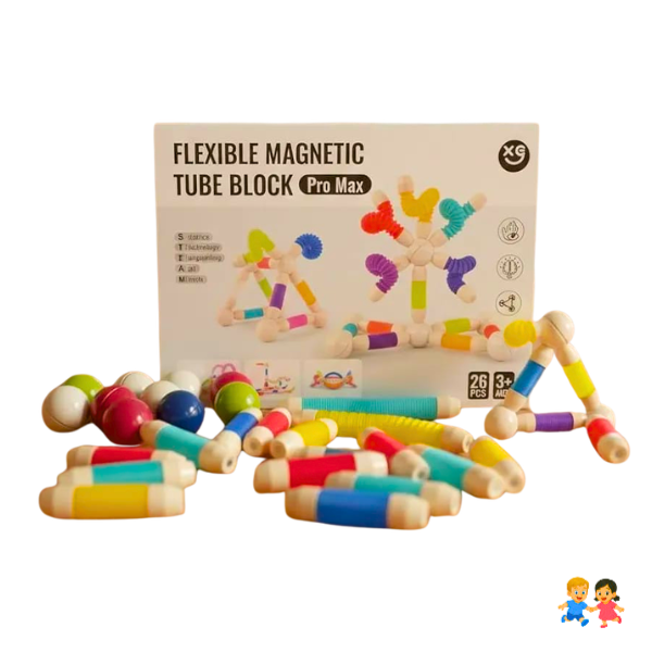 Juego Tubos Magnéticos 26 Piezas Construcción