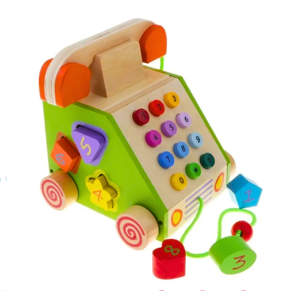 Telefono Juguete Niños bebe Didactico De Madera