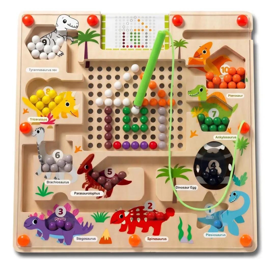 Juego Educativo Dinosaurios Madera Magnético