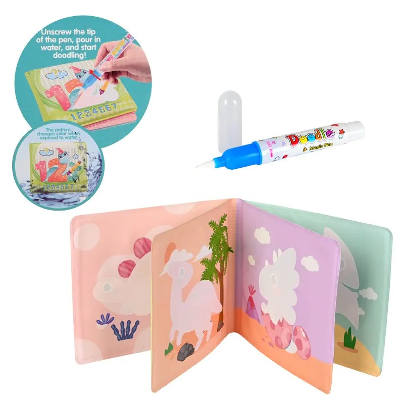 Libro Mágico Pintura Agua Reutilizable Niños