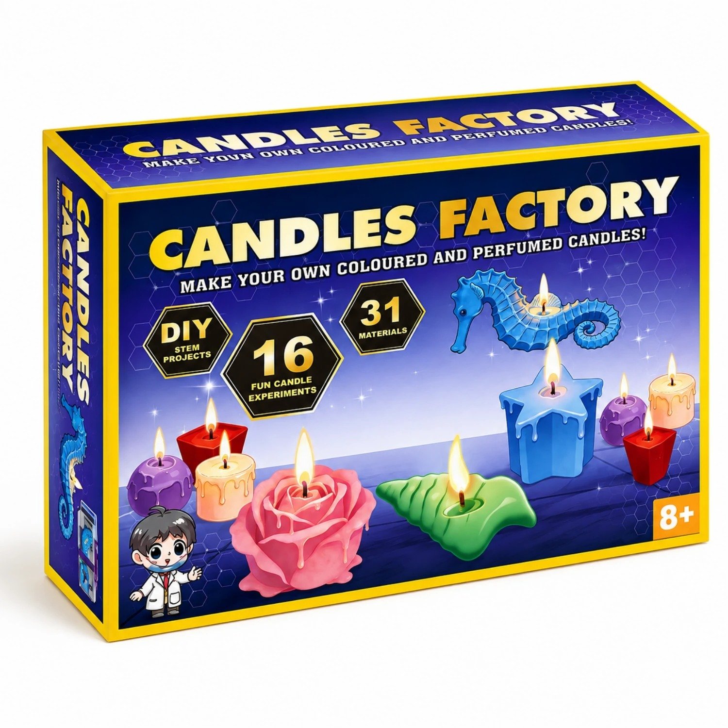 Kit Para Hacer Velas Moldes Experimentos Niños