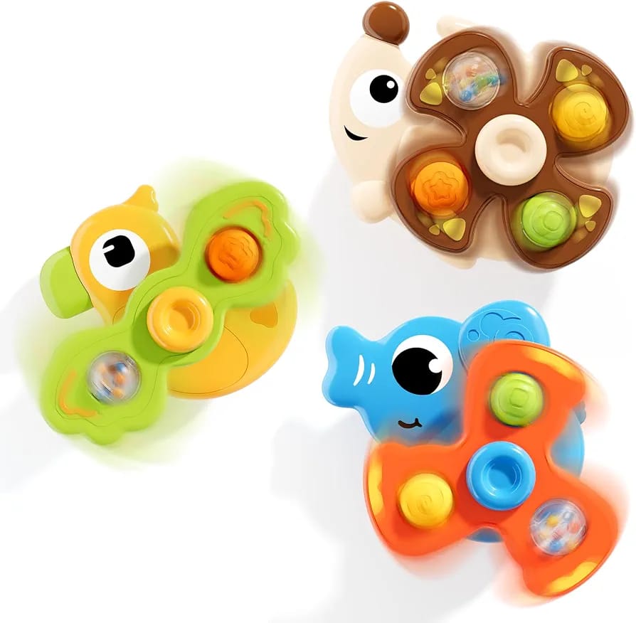 Set 3 Juguetes Sensoriales Bebé Giratorio Spinner