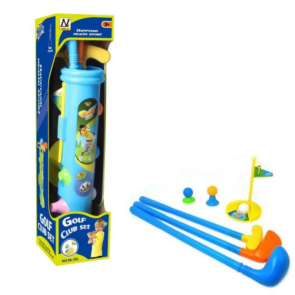 Set Golf Niños Palos Pelotas Juguete Deporte Portatil