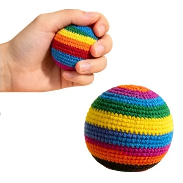 Pelota Antiestres Tejida Tela Futbol Colores