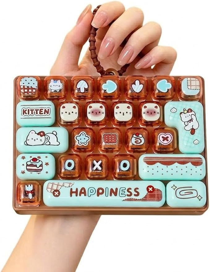 Mini Teclado Antiestrés Llavero Pulsación Botones