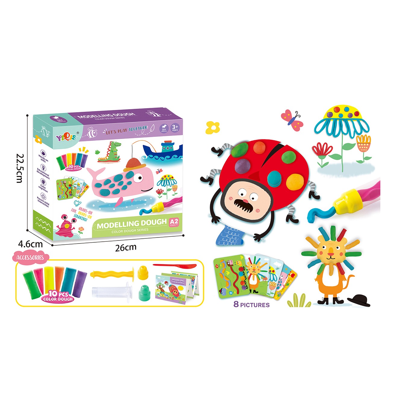 Plastilina Set Colores Masa Modelar Niños