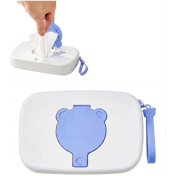 Porta Toallas Húmedas Portátil Para Niños Rosado Dispensador