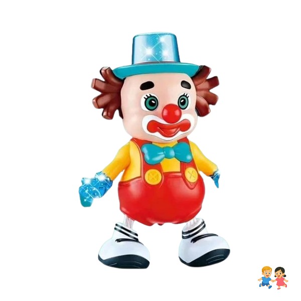 Robot Payaso Bailarín Juguete A Pila Juego Con Luz Y Sonido.