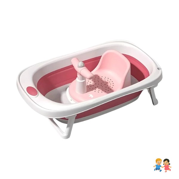 Silla De Ducha O Asiento De Baño Para Bebé Rosado.