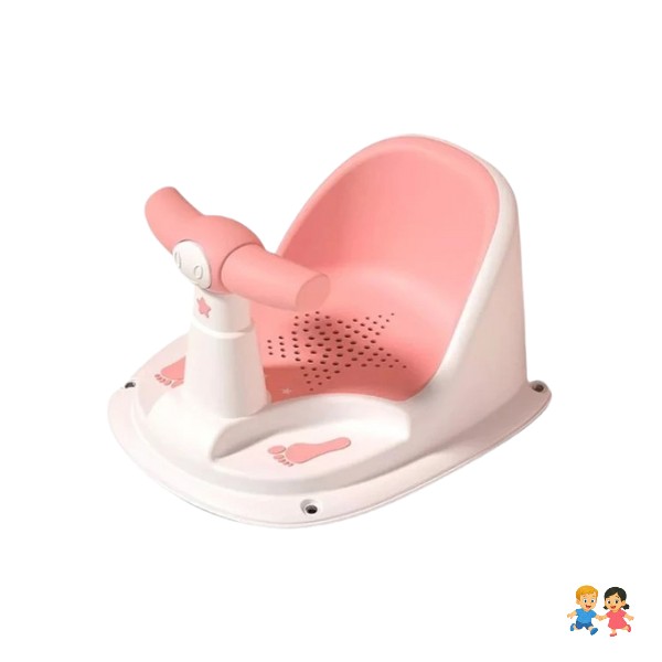 Silla De Ducha O Asiento De Baño Para Bebé Rosado.