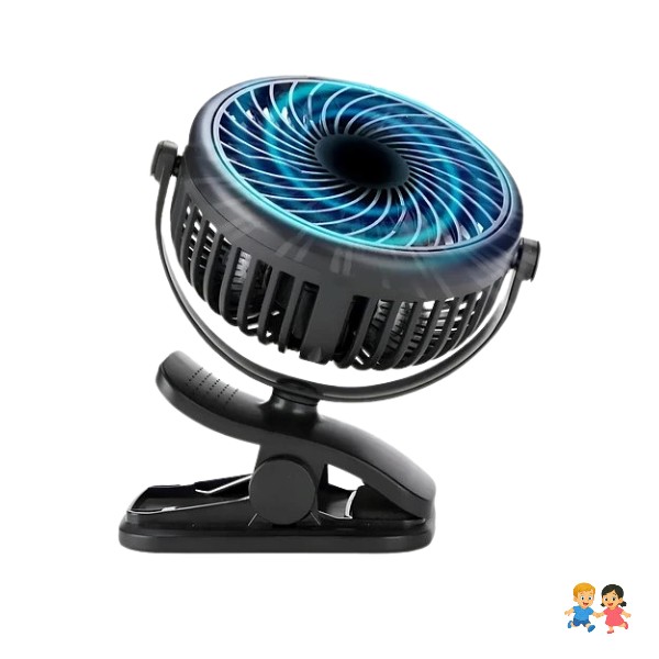 Ventilador Coche Recargable De Pinza Portatil