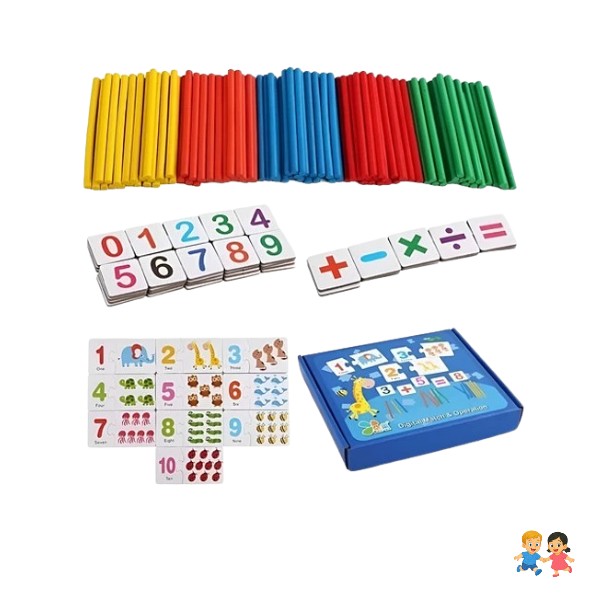 Juego De Madera Sumar Y Restar Didáctico Aprender Matemática