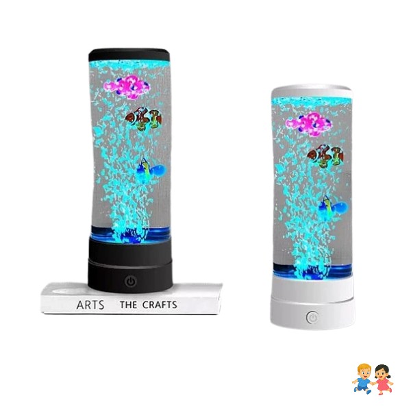 Lampara Led Forma De Pez Burbujas Nocturnas.