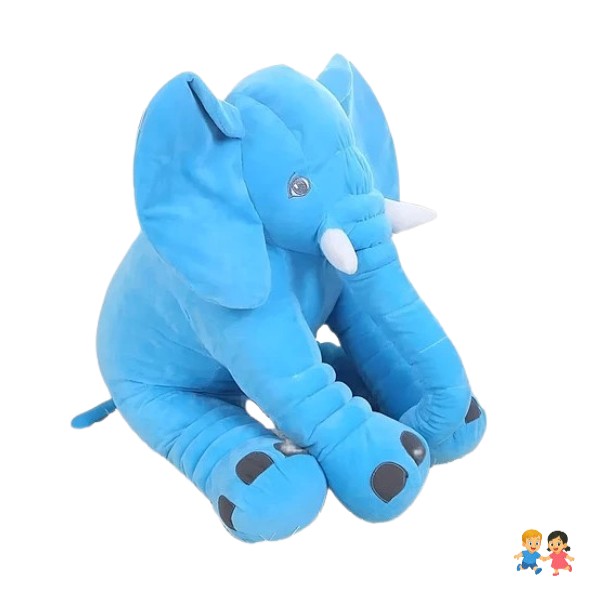 Peluche Gigante Elefante Azul Almohada Bebe Suave.