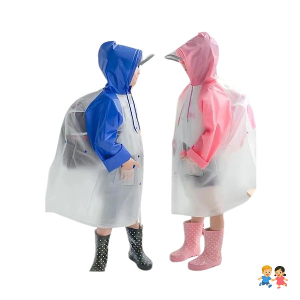 Poncho Niño Capa Impermeable Portátil Lluvia Viento