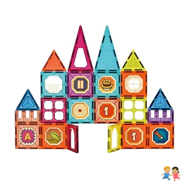 Juego De Construcción Magnético Imán Bloques Niños 32pzs.
