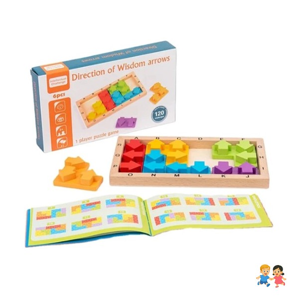Encaje Portátil De Madera Para Niños Rompecabezas.