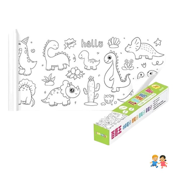 Rollo De Papel Para Colorear Dibujo Para Niños, Manualidades.