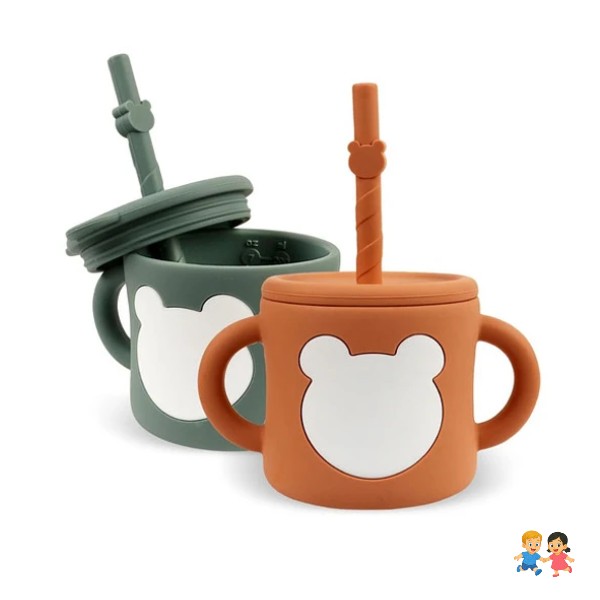 Vaso Con Bombilla Para Bebés De Silicona