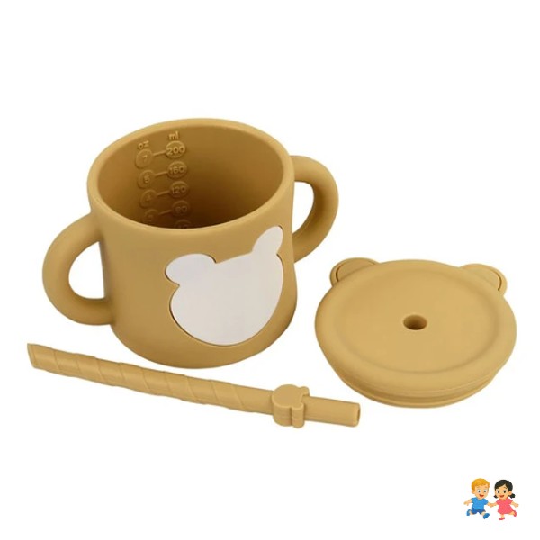 Vaso Con Bombilla Para Bebés De Silicona