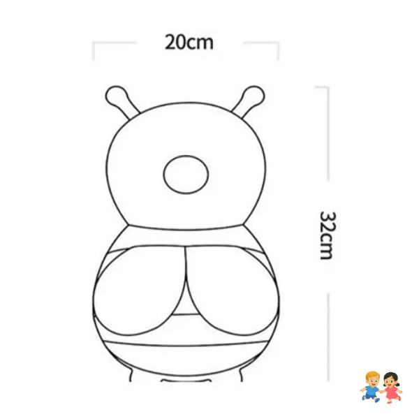 Mochila Antigolpes De Cabeza Reforzada De Bebe Diseños.
