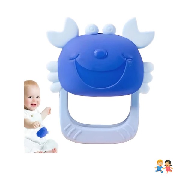 Mordedores De Silicona Cangrejo Para Bebé Juguetes Dentición.