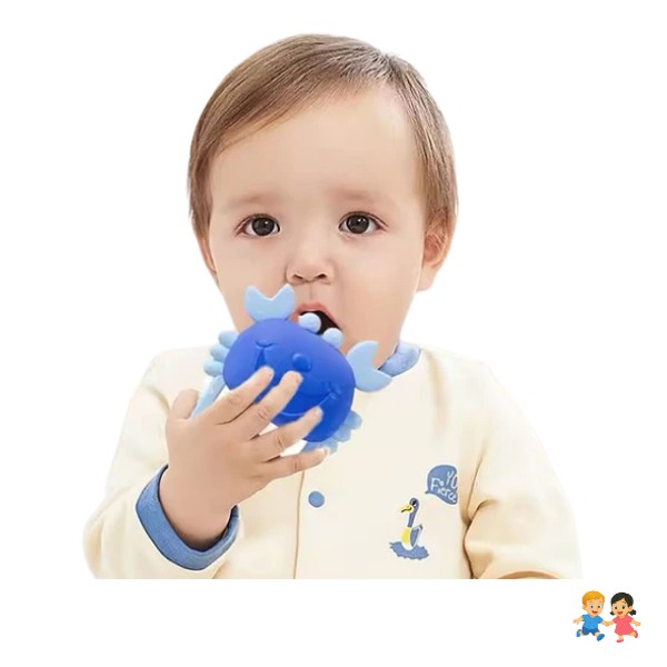 Mordedores De Silicona Cangrejo Para Bebé Juguetes Dentición.