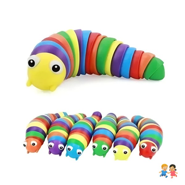 Juguete Antiestrés Sensorial Gusano Oruga Finger Slug.