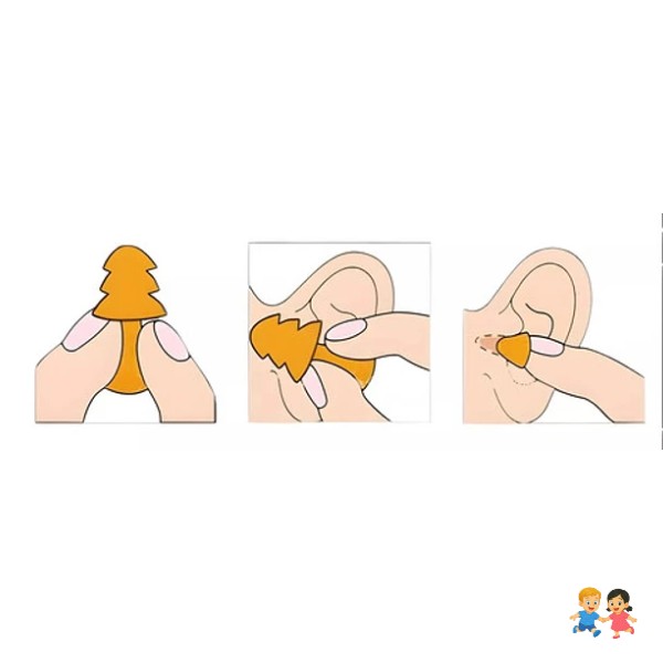 Set Par Tapones De Oídos Flexibles Con Cuerda Sonidos.