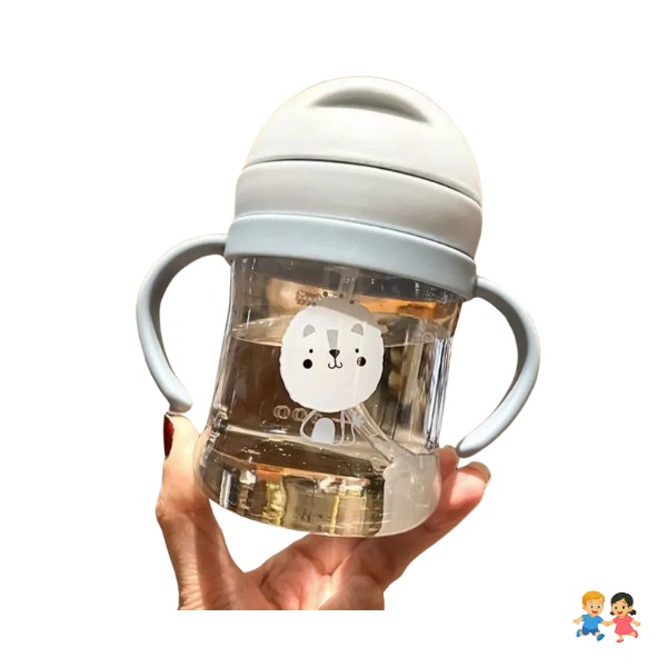 Botella Antiderrame Con Bombilla Asas Para Bebé.