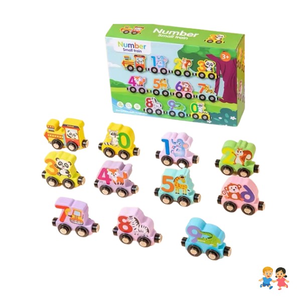 Juguete Didáctico Madera Niños Tren Con Iman Tráfico.