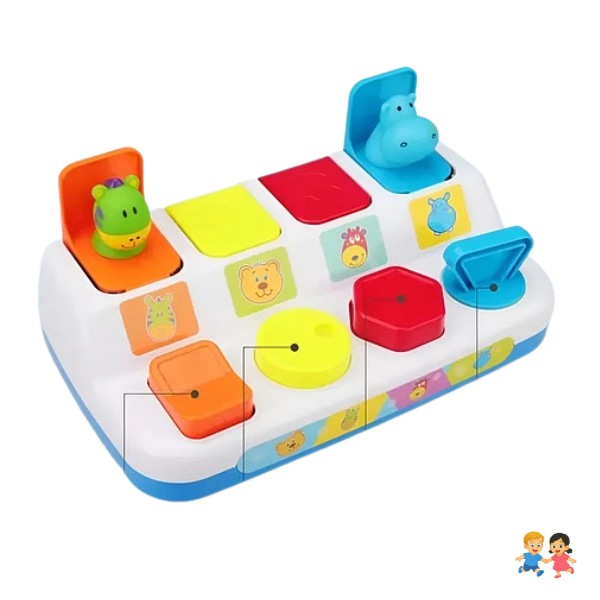 Juguete Pop Up Didáctico Animales Montessori Interactivo.