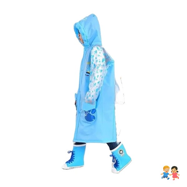 Poncho Carpa Impermeable Lluvia Viento Para Niños Con Gorro